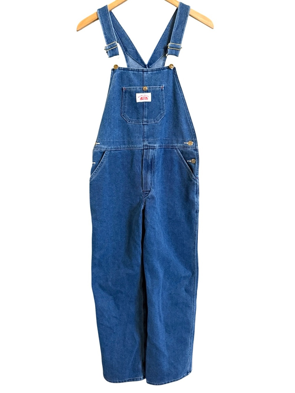 Round House Youth Denim Bib Overalls Size 16 Blue Workwear Carpenter